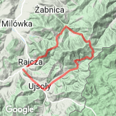 Mapa Rysianka i Hala Boracza z Rajczy
